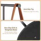 niffgaff T Bar Purse Display Stand Tabletop: Adjustable Height Handbag Holder, Countertop Hanging Rack for Long Necklace Scarf Lanyard, Black - color: Black