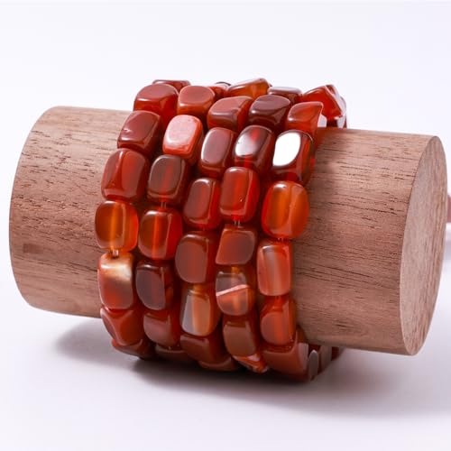 Natural Large Red Agate Cube Stone Beads 8x11mm 38cm/str Loose Semi Gemstone Stone Square Beads for Making Bracelets Necklace - color: Red Agate