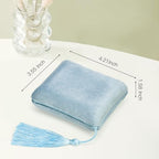 TAIMY Necklace Boxes, Velvet Small Earring and Necklace Case for Women with Tassel, Empty Long Necklace Pendant Box for Her(Blue) - color: Blue
