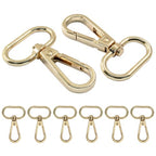 16 Pack Swivel Lobster Clasps, 1 Inch Gold Lobster Claw Clasps for Keychains, Oval Ring Swivel Snap Hooks Metal Lobster Clips for Purse, Snap Tabs, Craft Making - color: Gold