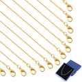 Topacket 24 Pack Necklace Chains Bulk,Gold Plated Snake Necklace Chains for Jewelry Making 16 Inches - color: Gold, size: 16inches