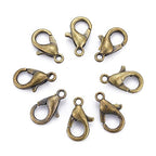 HDSupplies 100 Pieces - Lobster Clasps - Antique Bronze - 10x6mm w/ 1mm Hole - color: Antique Bronze, size: 10x6mm