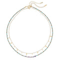 Plumiss Boho Handmade Natural Jasper Stone Beaded Crystal Mixed Strand Short Necklace for Women Girl - color: Fluorite