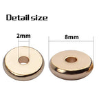 100pcs 8mm Flat Round Rondelle Spacer Beads Disc Spacers Loose Beads Jewelry Metal Spacers for DIY Bracelet Necklace Crafts,Gold - color: Antique Gold