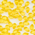 Czech 50-Piece Glass Beads, 6x9mm, Teardrop Warm Sunny Yellow - color: Yellow 80020
