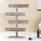 LadyRosian 4 Tier Wooden Display Jewelry Accessory Stand Jewelry Bracelet Holder Bangle Watch Necklace Storage Jewelry Holder Stand Display Organizer, (Antique White-4 layers) - color: Antique White 4-Tier