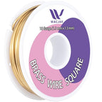 Square Brass Wire 16ga, 30ft – Premium Raw Brass for DIY Jewelry Making - color: 16 Gauge(1.3x1.3mm)