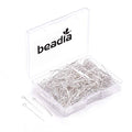 BEADIA Open Eye Pins Silver Head Pins for DIY Jewelry Making 40mm 200pcs - color: Silver, size: 40mm