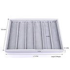Oirlv Velvet Stackable Jewelry Tray Necklace Pendant Organizer Display Showcase Jewelry Storage trays - size: 6 Grids Necklace Tray