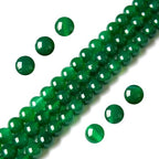 100pcs 6mm Green Agate Beads Natural Gemstone Beads Round Loose Beads for Jewelry Making - color: Green Agate, size: 6mm