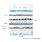 5Pcs Crystal Bracelet for Women Spiritual Natural Stone Bracelet Set Stackable Beaded Bracelets Healing Crystal Bracelet Gemstone Bead Bracelet Beaded Stretch Bracelets for Women - style: Turquoise