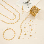 YOUBEIYEE 4 Meters Jewelry Making Chains Bulk Gold Plated Stainless Steel Crown Chain for Women Necklace Bracelet DIY - color: Crown Gold