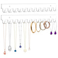 2 Pack Necklace Holder - Hanging Jewelry Organizer, Self-Adhesive, Wall Mount (Clear) - color: Clear