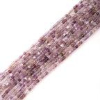 Faceted Natural Amethyst2 2-3mm Cube Square Loose Beads Gemstone Small Loose Beads Healing Crystal Energy Stone for DIY Jewelry Making 15" - color: Amethyst2