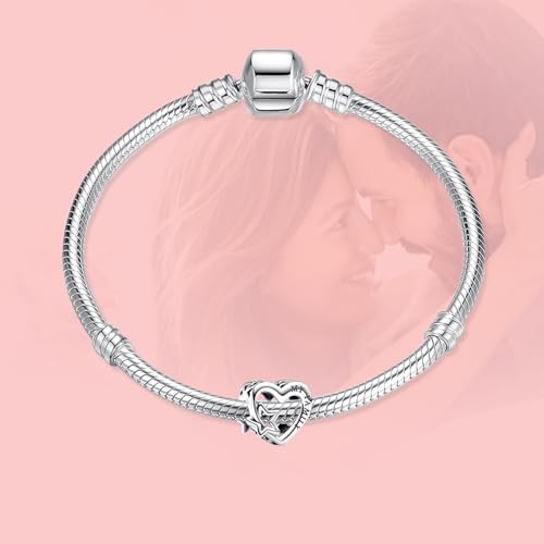 Mothers Day Birthday Number Love Family Friendship Graduation Auntie Grandma Dad Mom Charms for Pandora Bracelets Necklaces, Gifts Women, for Anniversary Valentines Christmas - style: Family Heart and Star Charm