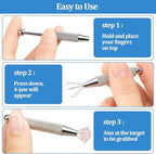 Piercing Ball Grabber,Tweezer Jewelry Bead Grabber Tweezers Holder Prong Holder Tool with 4 claws for soldering welding [short]