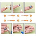 SUPERFINDINGS 30Pcs 15 Styles Natural Cabochon Gemstone 16mm Half Round Dome Flatback Quartz Stone for Necklace Jewelry Making DIY Craft Handmade - size: 16mm