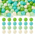 100 Pcs 11.5-12mm Bubblegum Beads Opaque Acrylic Chunky Loose Spacer Round Focal Beads for Jewelry Making Bracelet Necklace Keychain Craft Art Making,Hole:1.8mm,Lawn Green - color: Lawn Green
