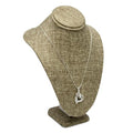 Novel Box Burlap Stand Jewelry Necklace Display 5.5x3x7.5 Inches - Freestanding Travel Necklace Holder Stand - Necklace Mannequin Organizer Stands - Necklace Displays Small - color: Burlap, size: Small