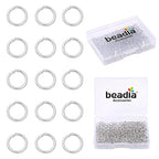 BEADIA Platinum Plated Jump Rings Non Tarnish 5mm 400pcs for Jewelry Making Findings - color: Platinum, size: 0.7x5mm