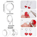 SUNNYCLUE 1 Box 80Pcs Huggie Hoop 15mm Round Leverback Earring Hooks Stainless Steel Lever Backs Hinged Huggie Hoops with Loops Earwires Leverbacks Ear Wires for Jewelry Making DIY Earrings Findings - color: 80pcs Stainless Steel Round Leverbacks