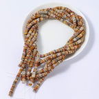 Natural Crazy Agate Disk Stone Spacer Beads 6x2mm 38cm/str Flat Rondelle Loose Semi Gemstone Caps for Making Bracelets Necklace - color: Crazy Agate