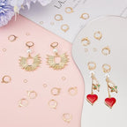SUNNYCLUE 1 Box 180Pcs Earring Findings Kit 80Pcs Real 18K Gold Plated Stainless Steel Leverback Earring Hooks 100Pcs Open Jump Rings Hypoallergenic Huggie Lever Back Ear Wires for Jewelry Making Kit - color: 80pcs 18k Gold Plated Leverbacks & 100pcs Open