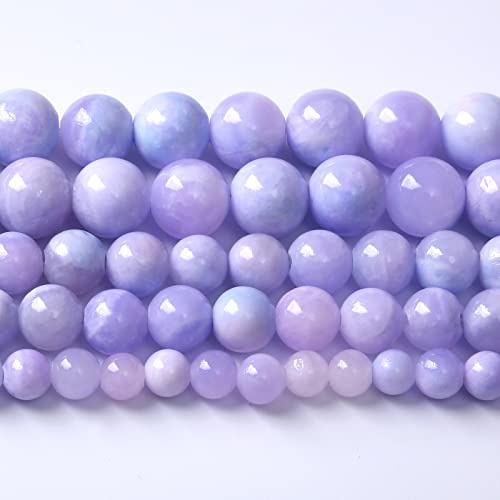 8MM 46PCS Galaxy Purple Jade Stone Loose Beads for Jewelry Making DIY Bracelet - color: Galaxy Purple Jade, size: 8mm