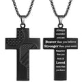 Sport Necklace for Men Pickleball Necklace Stainless Steel Cross Pendant Gifts for Men Pickleball Fans Bible Verse - style: Braver