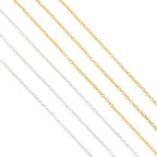 60 Feet Metal Iron Jewelry Chains 2 mm Bulk Gold and Silver Necklace Link Chains for Jewelry Making (Silver and Gold) - color: Silver and Gold