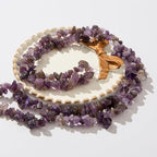 200pcs Natural Chip Stone Beads Amethyst Stones Crystals Stone Beads Gemstone Chip Beads for Bracelet Necklace Earrings Jewelry Making (Amethyst) - color: amethyst