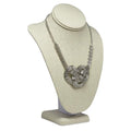 Novel Box Beige Linen Stand Jewelry Necklace Display 7.5x4x11 Inches - Freestanding Travel Necklace Holder Stand - Necklace Mannequin Organizer Stands - Necklace Displays Large - color: Beige Linen, size: Large