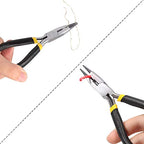 LEONTOOL Mini Round Nose Pliers with Cutters 5 Inch Wire Looping Pliers for Jewelry Making Beading Pliers Multi-Functional Precision Handcraft DIY Hand Tool - size: Round Nose with Cutters
