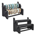 Ikee Design 2 Pcs Set Wooden 2-Tier Bar Bracelet Bangle Jewelry Display Organizer Stand, Wood Bracelet Bangle Holder, 11.75 W x 5.38 D x 8 H in,Black Color - color: Black, 2 Pieces