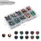 200pcs 8mm Crystal Beads for Jewelry Making Adults, 10 Colors Bracelet Beads Gypsy Polka Dot Round Glass Beads for DIY Bracelets Earrings Necklaces Crafts - color: Style 3