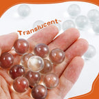 400 PCS Clear Marbles, Clear Glass Marbles for Vase Fillers, Round Marble Beads for Marble Run Game, Glass Beads Bulk for DIY Home Decoration, 4.6lb, Approx. 400 pcs