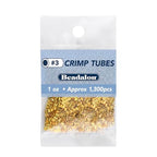 Beadalon Crimp Tubes, Size #3, Gold Color, 1 oz, Approx. 1,300 pc - color: Gold, size: Size #3, 1,300 pc