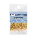 Beadalon Crimp Tubes, Size #3, Gold Color, 1 oz, Approx. 1,300 pc - color: Gold, size: Size #3, 1,300 pc