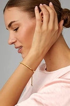 WOWORAMA Adjustable Slider Bracelets for Women Bar Friendship Bangle Bracelet for Women Gold/White Gold/Rose Gold Bolo Bracelet - color: Slim Bar-Gold-tone