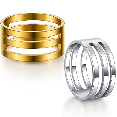 Hicarer 2 Pieces Jump Ring Opening Tools Opening Stainless Steel Jump Split Ring Opener Circle Tool for Jewelry Makers Craft Projects Supplies(Gold, Silver) - color: Gold, Silver