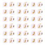 FASHEWELRY 500Pcs White Golden Letter Beads 4.5mm Square Alphabet Beads Acrylic Cube Letter J Beads for Friendship Bracelet Necklace Keychains Jewelry Making - color: Letter J