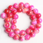 50pcs 8mm Rose Red Persian Jade Energy Healing Round Bulk Gemstone Beads for Jewelry Making Bracelet Necklace Earring DIY - color: rose red, size: 8mm