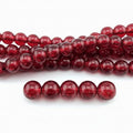 DandS ltd Crackle Lampwork Glass Beads for Jewelry Making, Ruby Red, Vibrant DIY Bracelets, Necklaces, Earrings, Beading Supplies & Craft Kits for Handmade Jewelry, 80pcs 0.39 inch (10mm), #J279-10 - color: Ruby Red