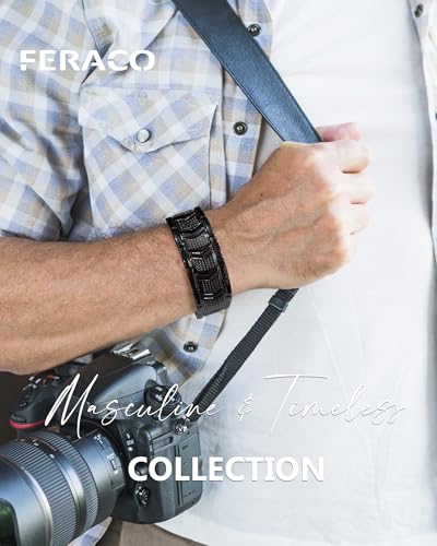 Feraco Copper Bracelet for Men 3X Strength,Magnetic Therapy Bracelet Copper Jewelry with Powerful 3800 Gauss Magnets - style: Arrowforge Pattern