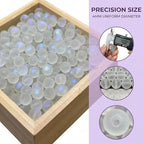 200Pcs Clear Matte Crystal Glass Beads, 4mm Aurora Mermaid Style for DIY Jewelry Making, Necklace Bracelet Earring Crafts