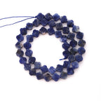8mm Natural Blue Sodalite Gemstone Faceted Clovers Beads Four-Leaf Spacer Loose Beads for DIY Jewelry Making Beads - color: Blue Sodalite
