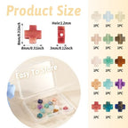 Beadthoven 15pcs Gemstone Cross Beads Mini Small Easter Cross Stone Spacers 8mm Healing Crystal Jesus Crucifix Faith Crosses for Jewelry Making Necklace Bracelet Easter Beads DIY Crafts Supplies - color: Mixed Crosses