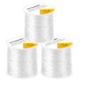 3 Rolls Elastic Bracelets String Cord, 1mm Round Crystal Elastic String for Bracelets Necklace Beading & Jewelry Making, White Transparent Stretch Bead Cord Thread - size: 1mm
