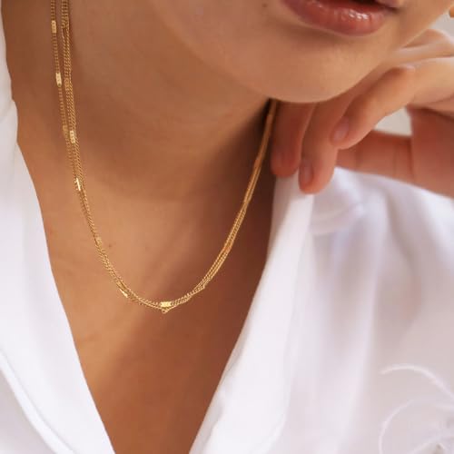 Kyutong 32.8 Feet Gold Plated Jewelry Making Chain on Spool Thin Flat Curb Chains Solid Stainless Steel Jewelry Chain for Necklace DIY with Jewelry Accessories - color: Flat Curb Gold