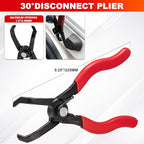 Toolwiz 6 pcs Fuel Line Pliers Set, Hose Clamp Plier, Panel Removal Tool, Hose Removal Plier, 30 Degree Push Pin Pliers, 2 pc 9" Electrical Disconnect Tool for Automotive Repair with Storage Bag - style: 6 Pack